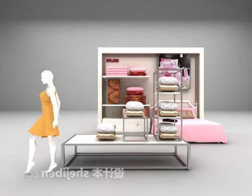 Pink Bed Girl Room Furniture Set 3d model Pink Bed Girl Room Furniture Set 3d model