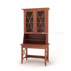 Side Cabinet Red Wood 3d model