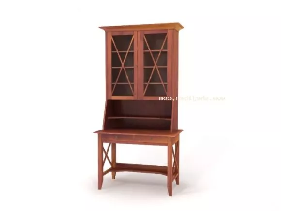Side Cabinet Red Wood 3d model Side Cabinet Red Wood 3d model