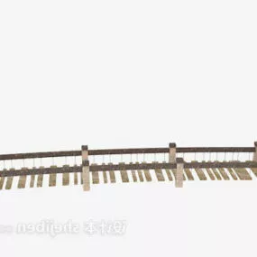 Stone Suspension Bridge 3d model