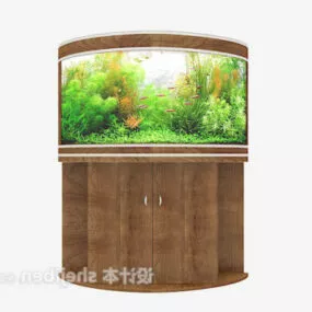 Fish Aquarium With Cabinet 3d model