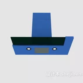 Kitchen Hood Blue Color 3d model