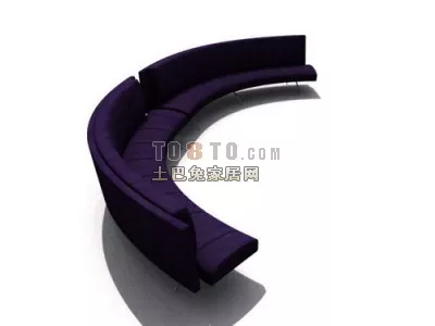 Seat With Floral Textures 3d model