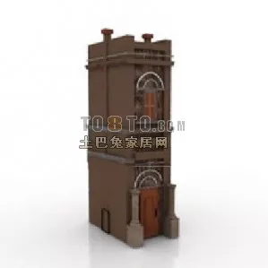 Medieval Brick Watch Tower 3d model Medieval Brick Watch Tower 3d model
