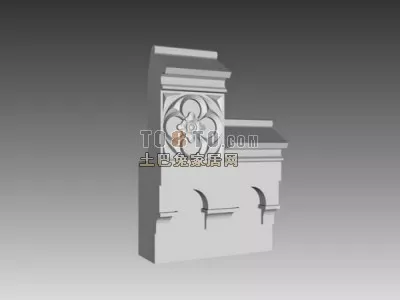 Wood Craft Corner Applique Frame 3d model
