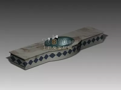 Washbasin Curved Shape 3d model Washbasin Curved Shape 3d model
