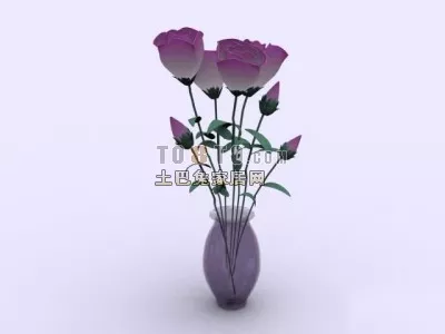 Potted Lotus Flower 3d model Potted Lotus Flower 3d model
