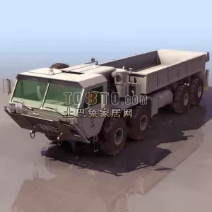 Heavy Transport Truck With Empty Back 3d model Heavy Transport Truck With Empty Back 3d model