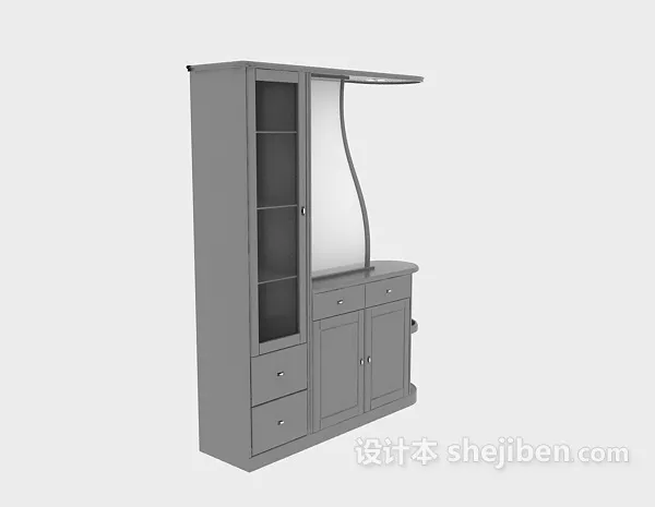 Antique Cabinet Turri, Glas Shelf 3d model