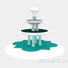Landscape Fountain Three Levels 3d model