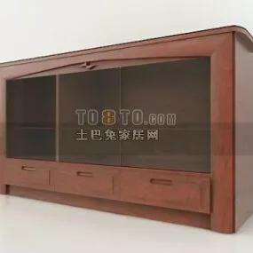 Chinese Long Cabinet 3d model