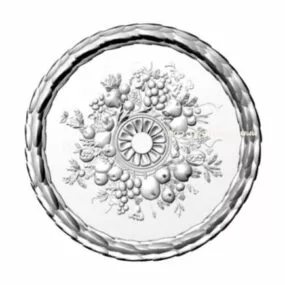 European White Ceiling Plaster 3d model
