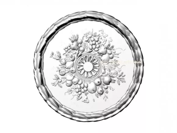 European White Ceiling Plaster 3d model European White Ceiling Plaster 3d model