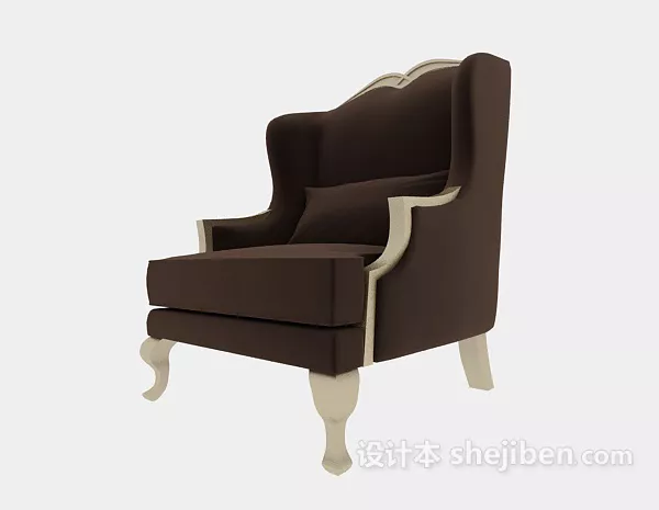 Textile Sofa With Upholstered Frame 3d model