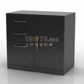 Shoe Cabinet Wood Material 3d model