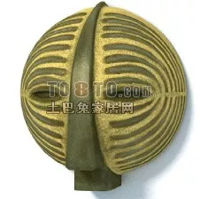 African Mask Decorative 3d model
