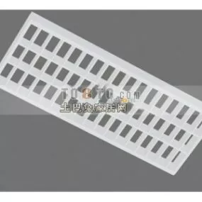 Aluminum Grille Plate 3d model