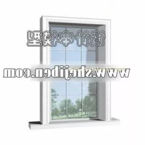 Aluminum Glass Window Frame 3d model