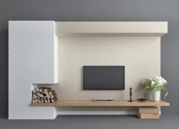 American Tv Wall 3d model American Tv Wall 3d model
