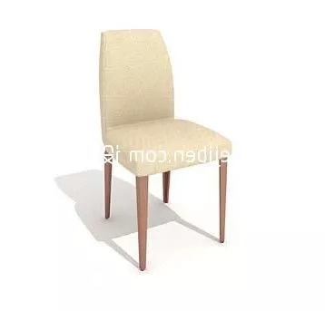 Plastic Coffee Chair Red Color 3d model