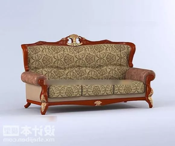 Corner Sofa L Shape, Thin Upholstered 3d model