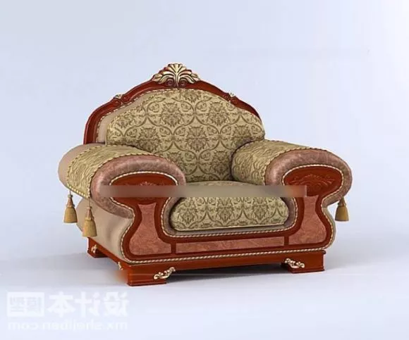 Chair Table Set White Color 3d model