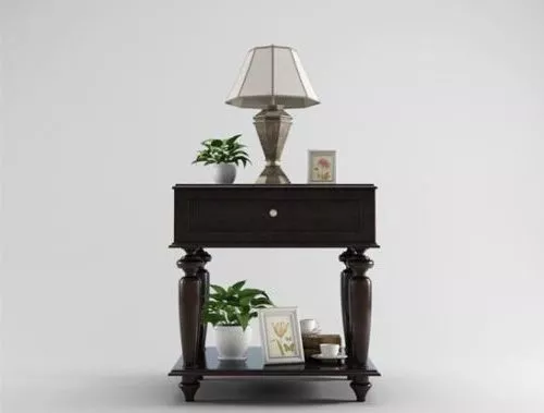 American Style Bedside Table 3d model American Style Bedside Table 3d model