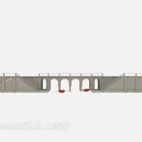 Ancient Bridge Building 3d model