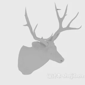 Deer Head Animal Decoration 3d model