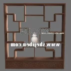 Antique Chinese Bookshelf 3d model