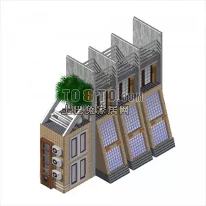 Glass Modern Apartment 3d model