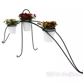 Arc Stand Flower Rack 3d model