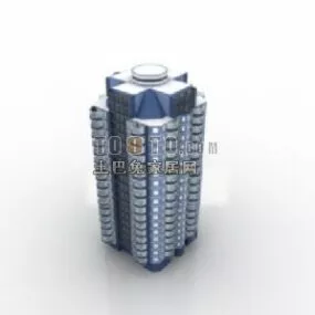 Architectural Apartment Building 3d model