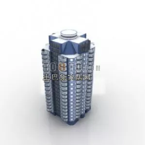 Simple Market Building 3d model