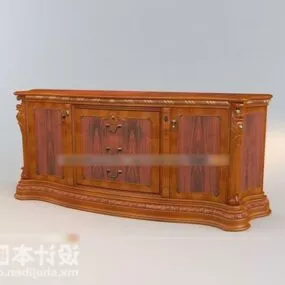 Carved Style Tv Cabinet 3d model