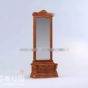 Height Mirror Wood Frame 3d model