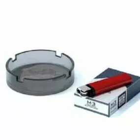 Ashtray With Tabaco 3d model