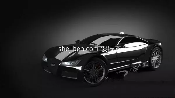 Black Audi A6 Car 3d model