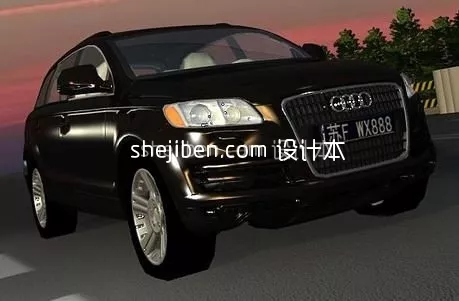 Audi Car Q7 Sports Car 3d model Audi Car Q7 Sports Car 3d model