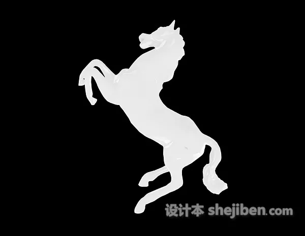 Horse Jump Pose 3d model Horse Jump Pose 3d model