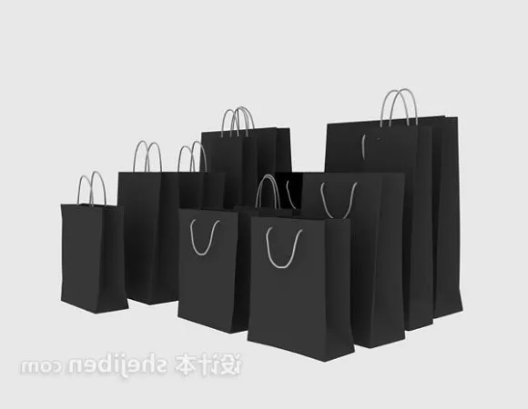 Shopping Bag Different Size Pack 3d model Shopping Bag Different Size Pack 3d model