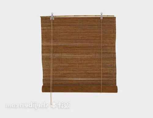 Two Layers Curtain Purple Color 3d model