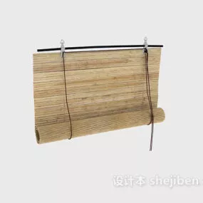 Classic Bamboo Roll Curtain 3d model