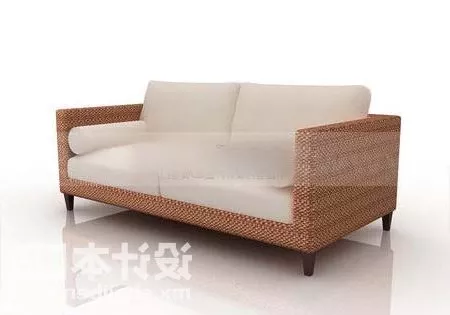 Bamboo Sofa Upholstery 3d model Bamboo Sofa Upholstery 3d model