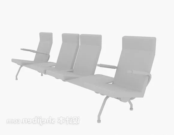 Waiting Chair Metal Material 3d model Waiting Chair Metal Material 3d model