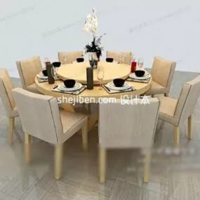 Banquet Dining Table 3d model