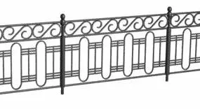 Steel Fence 3d model
