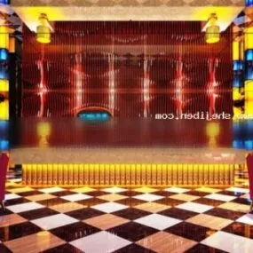 Club With Reception Interior Scene 3d model