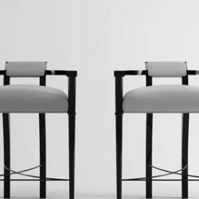 Modern High Bar Chair 3d model