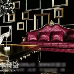 Bar Club Sofa Set 3d model